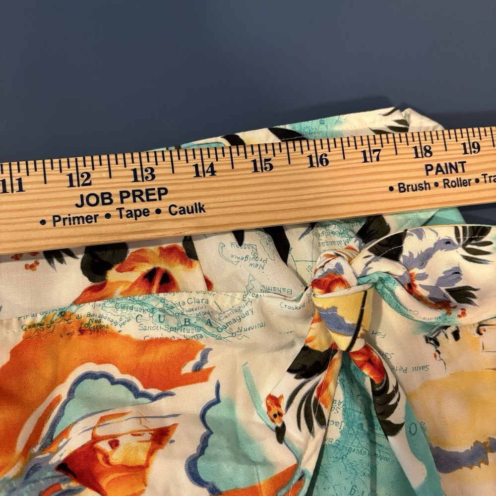 Vintage Liz Claiborne Skirt 16 Tropical Floral Maxi Faux Wrap Indie Colorful - Picture 11 of 11